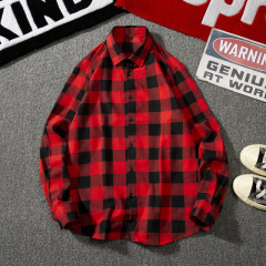 Autumn Plaid Shirt Men's Korean fashion versatile casual Long Sleeve Shirt Men's autumn jacket