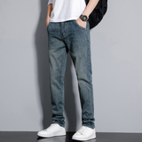 新款小直脚牛仔裤男春秋季修身直筒裤子百搭休闲裤NZ3608-特P48，男装牛仔裤，电商A076