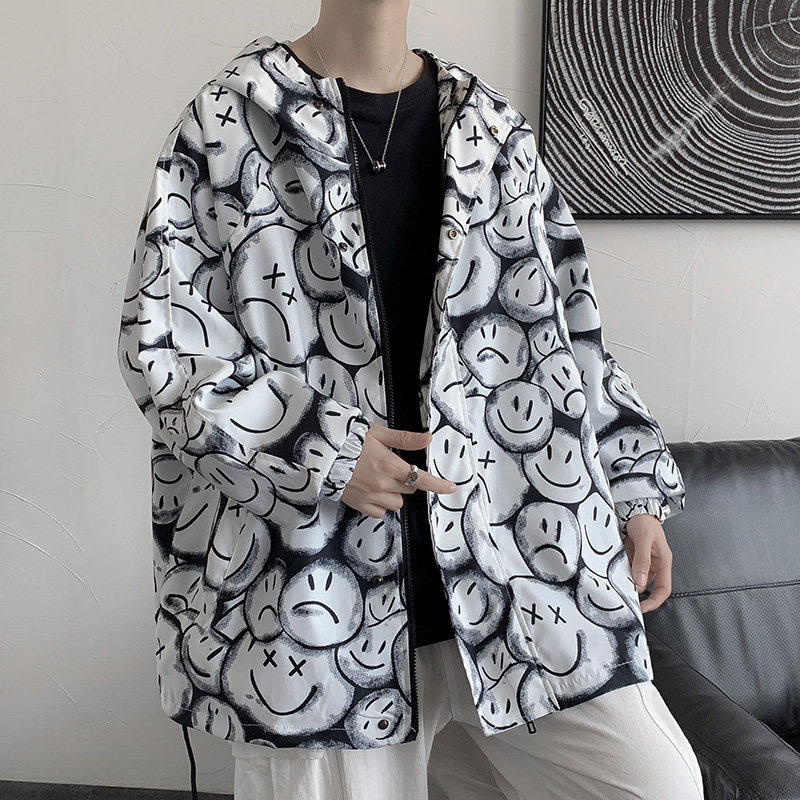 情侣款外套男女秋季中性风宽松港风模特夹克风衣7J,男装夹克,电商A076