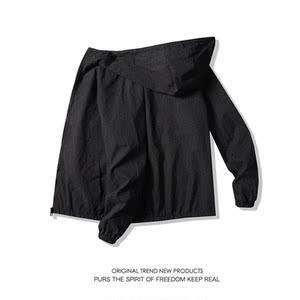 情侣款港风外套男女秋季中性风反光休闲夹克白底摆拍3J