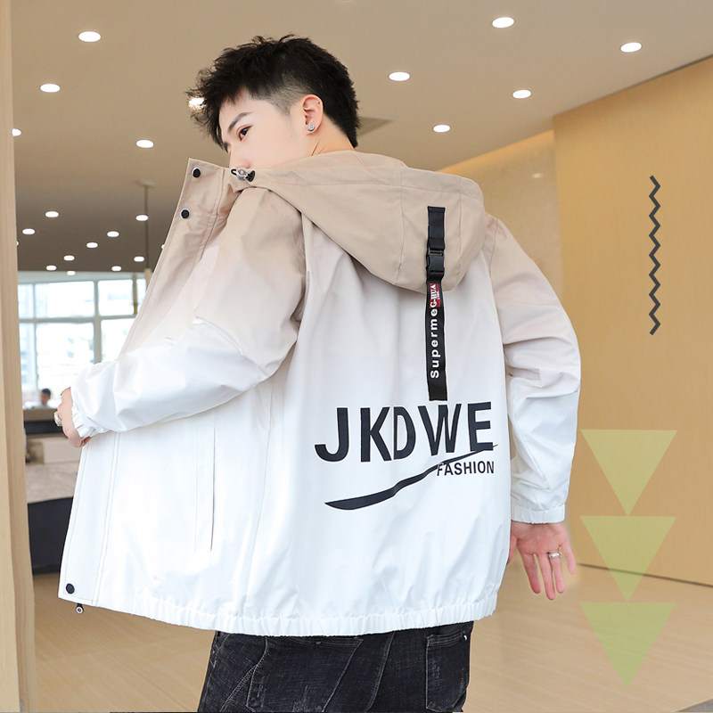 新款夹克男士秋季ins潮流撞色连帽休闲外套褂子店主风8JK2061-P65图片