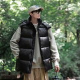 黑金羽绒棉6情侣马甲男女冬季连帽50控69立领40控59MJ98616-P50，男装背心/马甲，电商A076