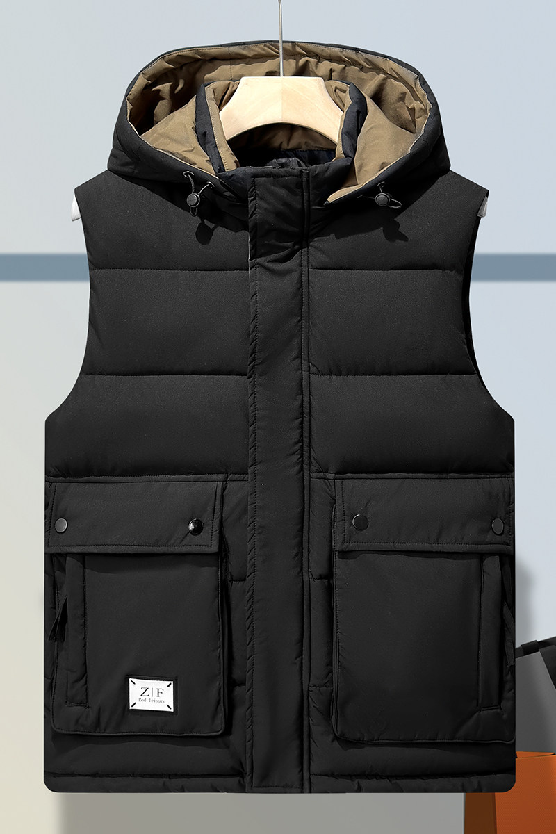 2025新款秋冬季棉马甲男士加厚保暖背心工装多口袋马夹MJ308特P72,男装背心/马甲,电商A076