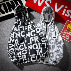 Hooded jacket men's autumn Korean fashion printed jacket men's 2020 new spring and autumn coat