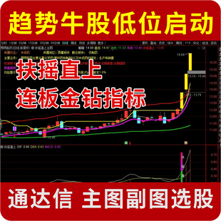 高胜率短线打板 通达信 趋势牛股低位启动 低吸连板金钻指标公式
