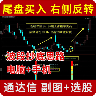 尾盘买入 波段抄底 右侧反转 通达信指标公式源码 无未来手机电脑