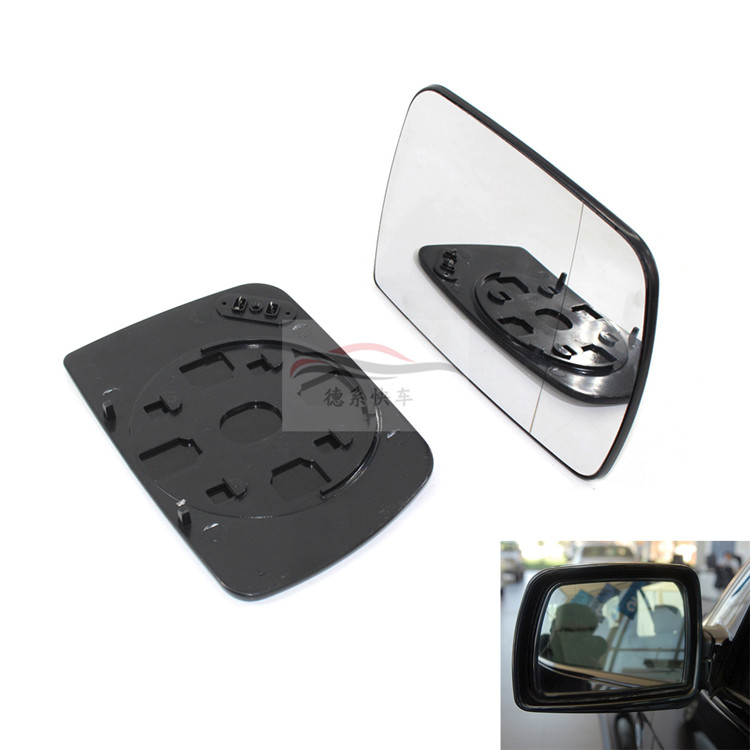 适用宝马E53 X5 99-06年倒车镜片后视镜片白色镜片配件改装