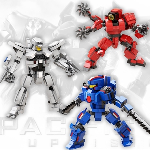 环太平洋危险流浪者尤里卡赤红风暴机甲积木拼装玩具模型