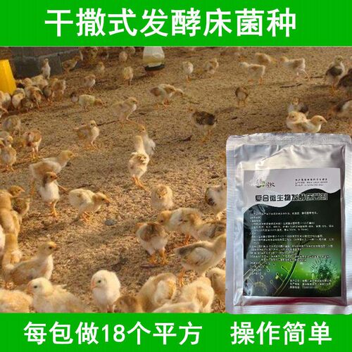 干撒式发酵床菌种阳台鸡笼鸡舍除臭垫料粪便降解发孝菌粉