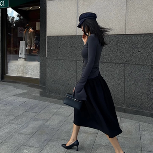 春秋新款韩版fever八奶同款丝绒鸭舌帽百搭日常气质画家帽鸭舌帽