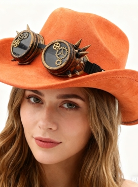 火拳艾斯COSPLAY海贼王日系动漫舞台表演同款卡通麂皮绒牛仔帽