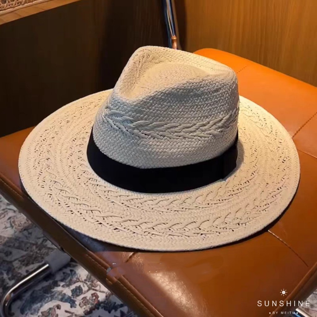 新款夏季手编爵士顶礼帽