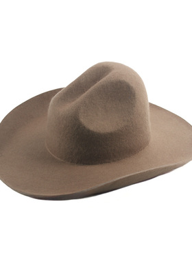 100羊毛秋冬新款简约时尚光身羊毛爵士礼帽高顶大檐羊毛毡礼帽