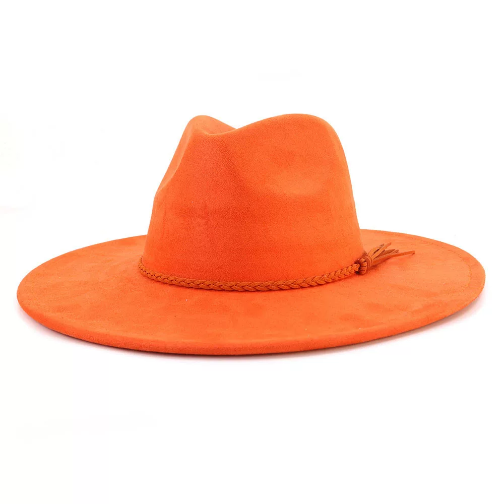 2025年秋冬新款大沿爵士礼帽女10cm帽檐麂皮桃心顶流苏帽子,服饰配件/皮带/帽子/围巾,帽子,淘宝优惠券,粉丝福利购,淘宝优惠卷