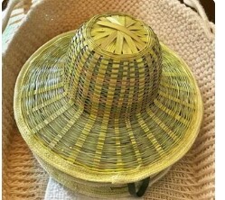 竹编帽竹制遮阳帽夏季大沿透气遮阳帽男士防晒户外施工遮太阳帽