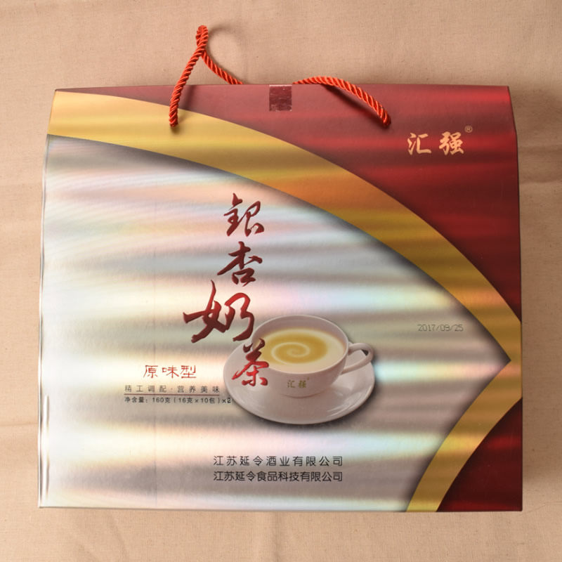 汇强银杏奶茶银杏晶礼盒160g*2袋装原味健康泰兴特产送礼盒装