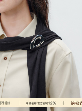 Next Weekend 不规则几何设计感圆形胸针