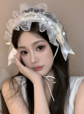 甜美芭蕾风蕾丝蝴蝶结发夹
