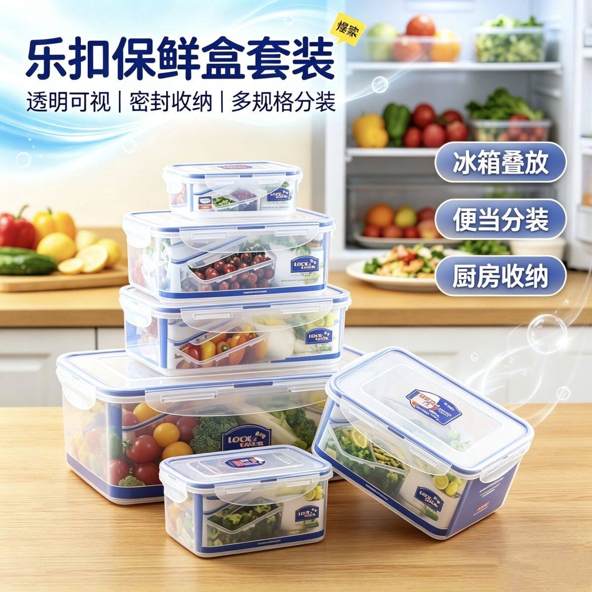 乐扣乐扣长方形透明密封保鲜盒