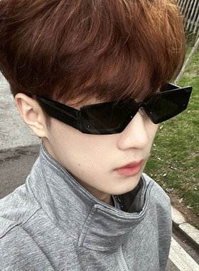 菱形科技未来感男女潮流无框墨镜