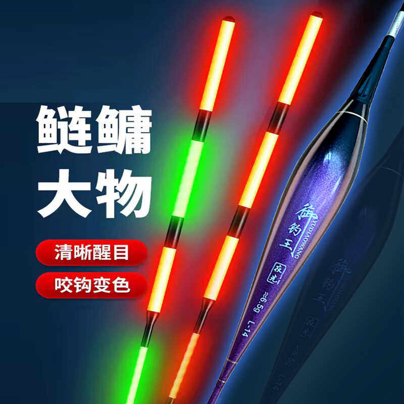 大物鲢鳙夜光漂咬钩变色高灵敏加粗醒目日夜两用青草鳊翘鱼漂浮漂