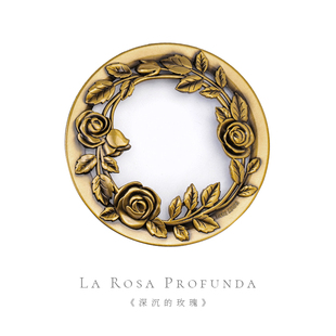 LA佐读原创 玫瑰 香薰蜡烛聪明盖聚热盖复古欧式 玫瑰花纹 深沉