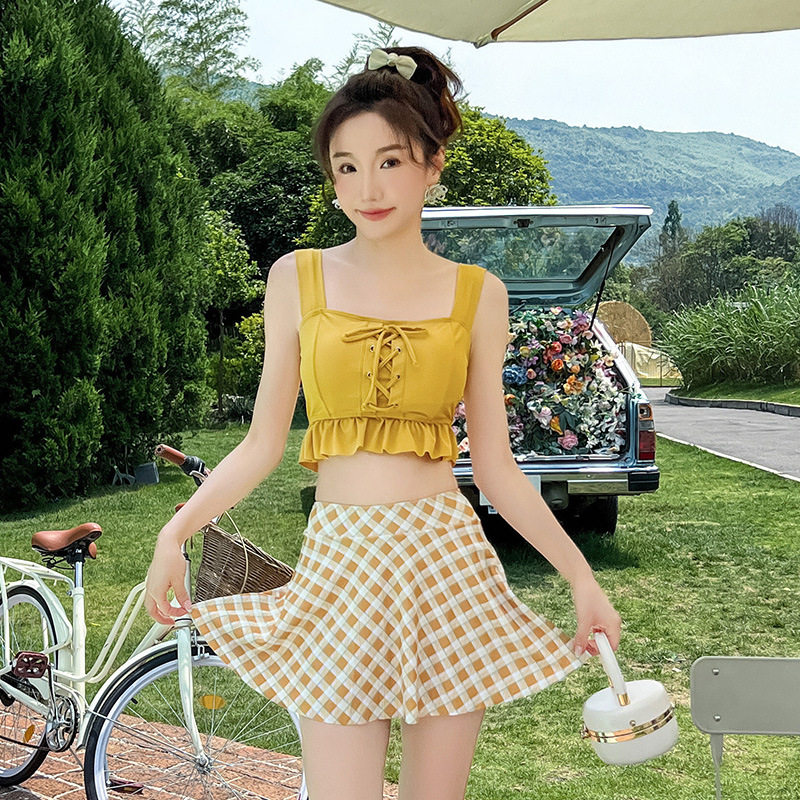 泳衣女分体式两件套显瘦遮肚泳装