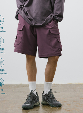 BOHRHOO24SS三色日系百搭5级防水磁吸扣功能双层重叠口袋短裤男夏