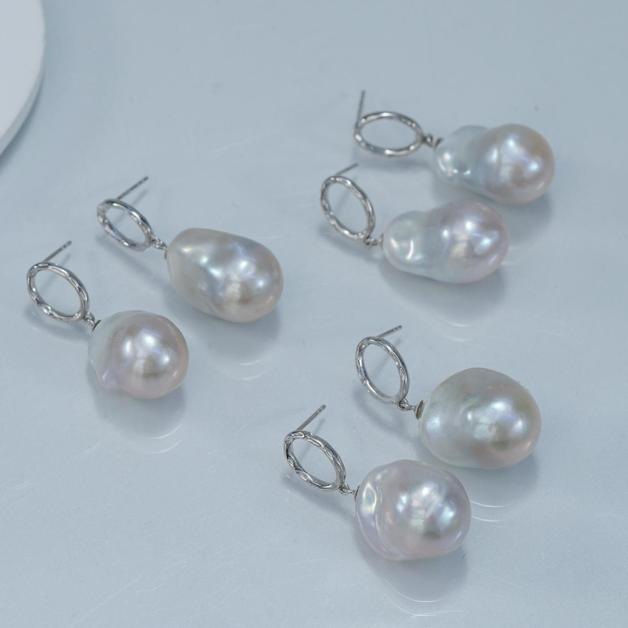 【可乐优选】925银12-13mm巴洛克耳钉