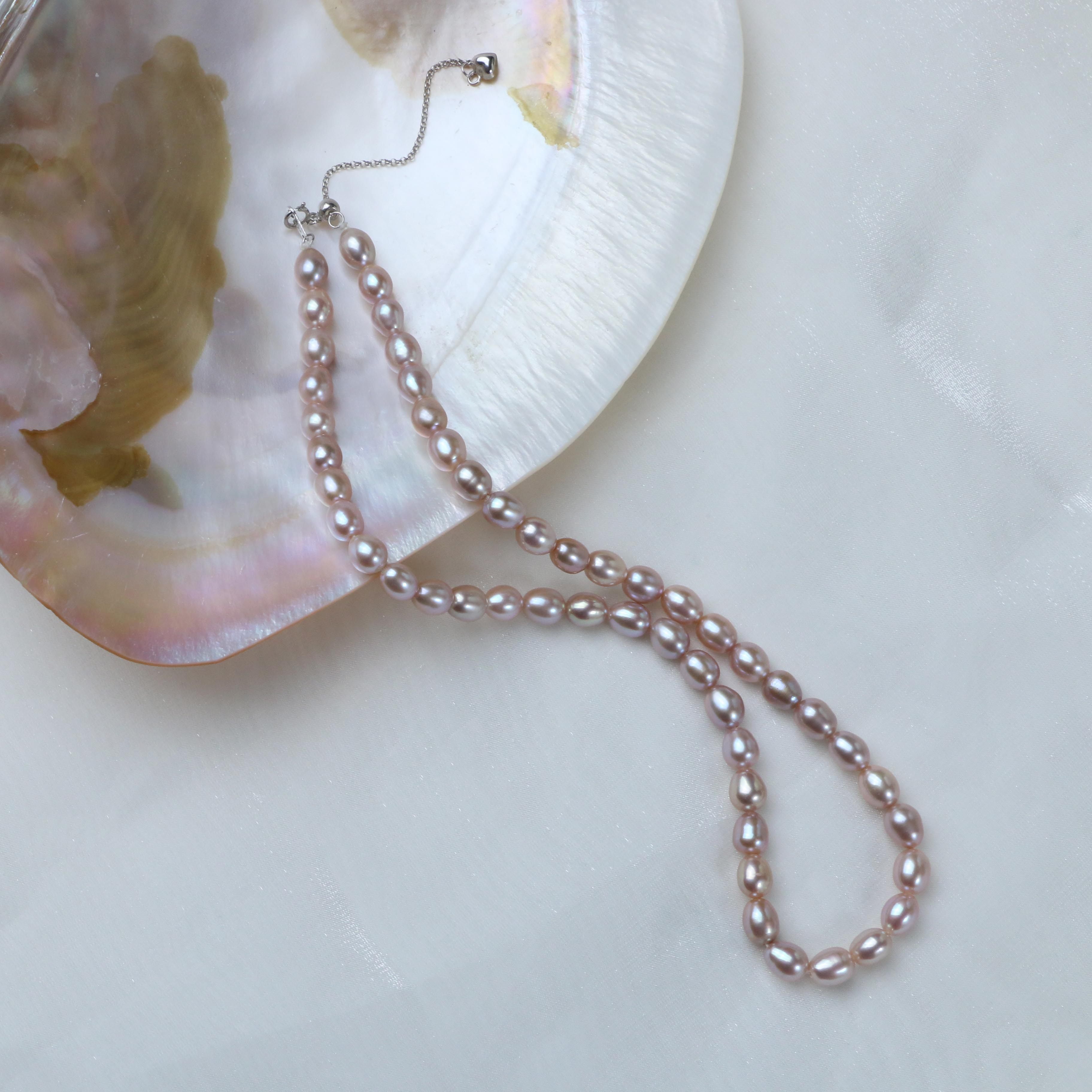 s925银6-7mm极光浓郁紫色米珠项链(赠7紫珠耳钉X298,珠宝/钻石/翡翠,颈饰,淘宝优惠券,粉丝福利购,淘宝优惠卷