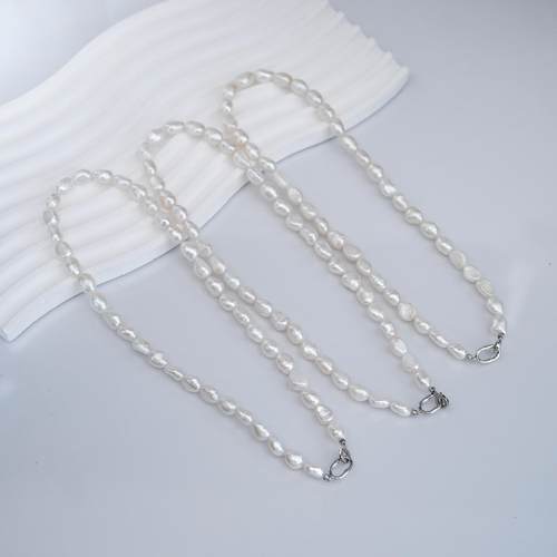 【可乐优选】925银7-8mm淡水keshi珍珠项链