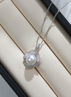 【可乐优选】S925银9-10mm海水澳白珍珠吊坠