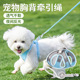牵引带反光宠物胸背透气大网眼宠物带中小型狗狗猫咪牵引绳遛狗绳