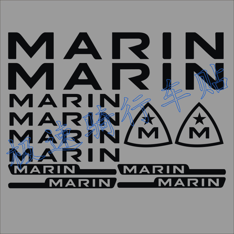 自行车贴纸 山地车公路车车架贴纸marin个性车架贴纸 diy镂空贴纸