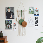 北欧手工羽毛挂毯卡片墙饰艺术背景墙贴挂饰文艺氛围挂件宿舍客厅