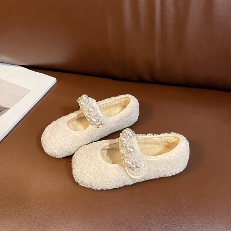 女童公主棉鞋冬季新款儿童可爱水钻珍珠毛毛鞋外穿女孩加绒豆豆鞋,童鞋/婴儿鞋/亲子鞋,棉鞋,淘宝优惠券,粉丝福利购,淘宝优惠卷