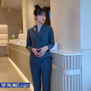 职业装女秋冬长袖套装珠宝店银楼店员服中国黄金工作服适用老凤祥