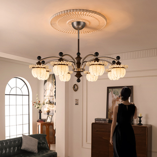 中古风客厅吊灯大厅主灯超亮2026年新款餐厅卧室灯具新中式包安装