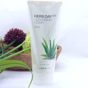 The face shop菲诗小铺芦荟泡沫洗面奶滋润保湿柔肤170ml易过水