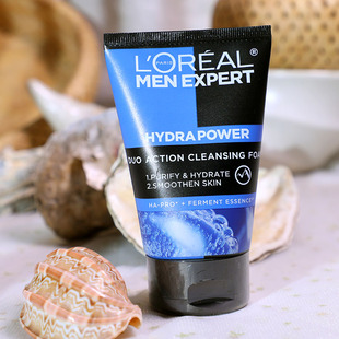 L'OREAL欧莱雅男士水能量保湿洗面奶深层补水抗油洁面乳100ml港货