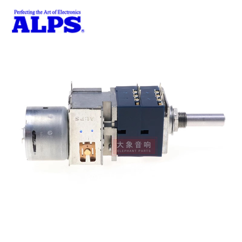 日本ALPS RK27型蓝壳 带马达双联电位器A50K A100K A10K柄长25MMF怎么看?