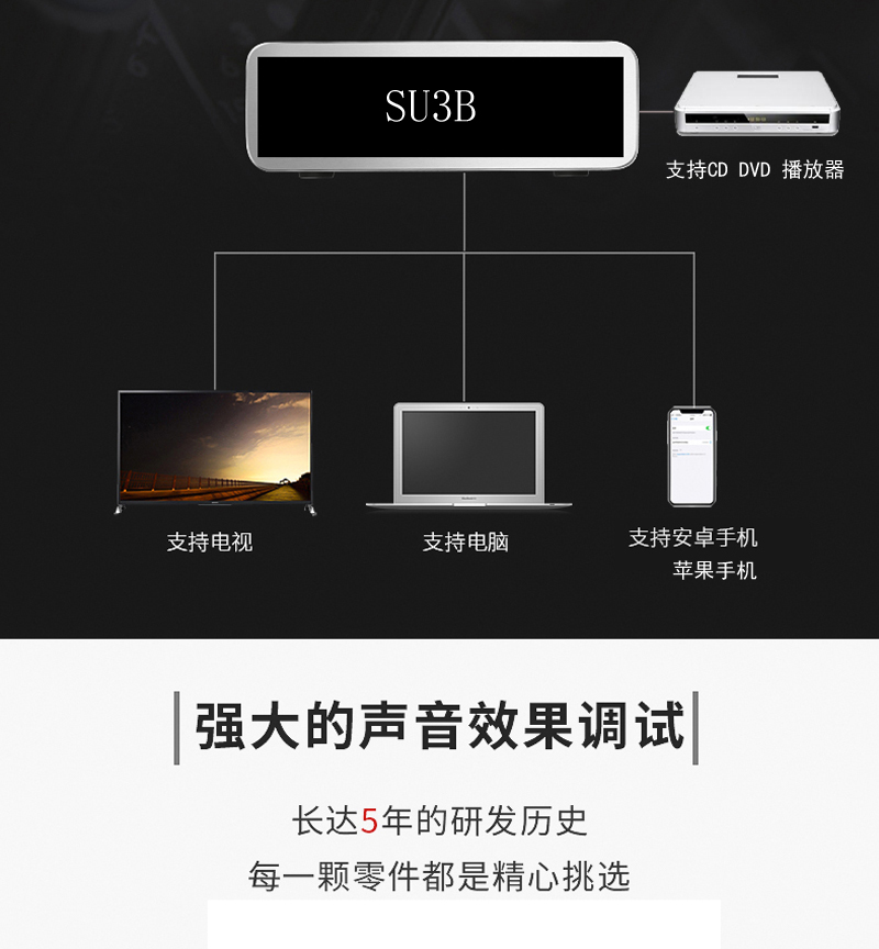 清风SU3B ES9038PRO解码 DAC耳放蓝牙5.1平衡线性电源一体机