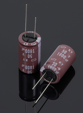 日本化工50V1800UF黑金刚棕色 KY 高频低阻发烧音频电解电容18*32