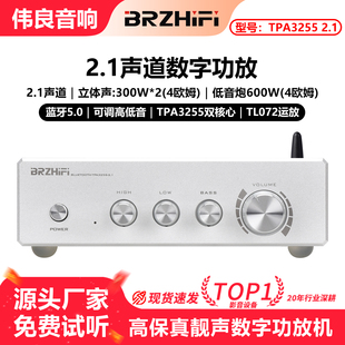 家用蓝牙功放机 重低音 HIFI发烧大功率2.1声道 双核心TPA3255