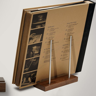 桌面黑胶唱片CD支架唱片收纳架平板手机桌面支架展示架