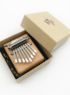 8音迷你拇指琴榉木mini双手指琴卡林巴kalimba猫爪琴非洲乐器礼物