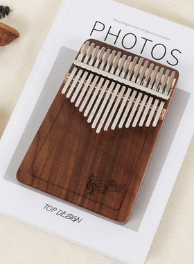17音21音拇指琴黑胡桃木板式手指琴卡林巴初学男女生简单易学乐器