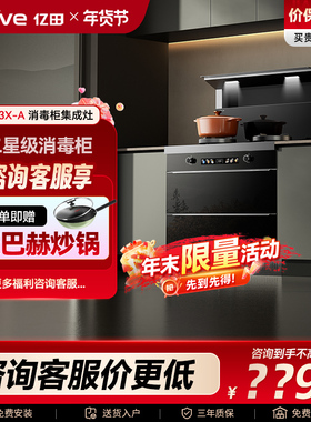 亿田小当家◆TC3X二星消毒柜集成灶家用一体灶厨房油烟机