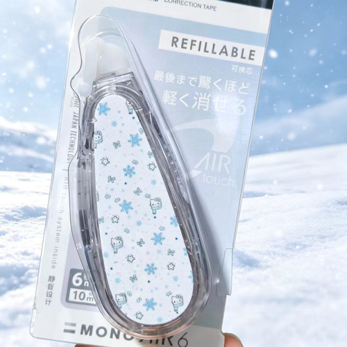 日本Tombow蜻蜓雪花修正带MONO涂改带静音大容量改正带AIR5芯