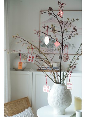 年宵花鲜花瓶插花灯台花灯台干花灯台木鲜切花春节过年鲜花插花材